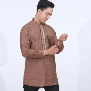 Batik Bali Lestari Koko Pakistan Lengan Panjang Coklat